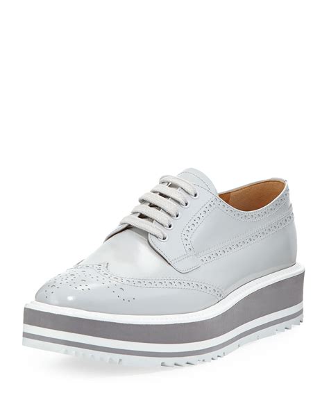 prada brogues women's sale|Shop Prada Brogue Leather Platform Shoes .